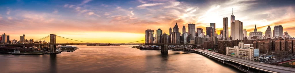 New York City Skyline with Brooklyn bridge