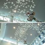 Custom art installation by Displays Fine Art Services at the Meacham Airport.
